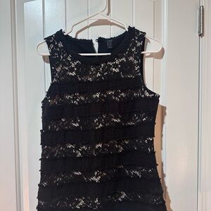 J. Crew Black Lace Sleeveless Top